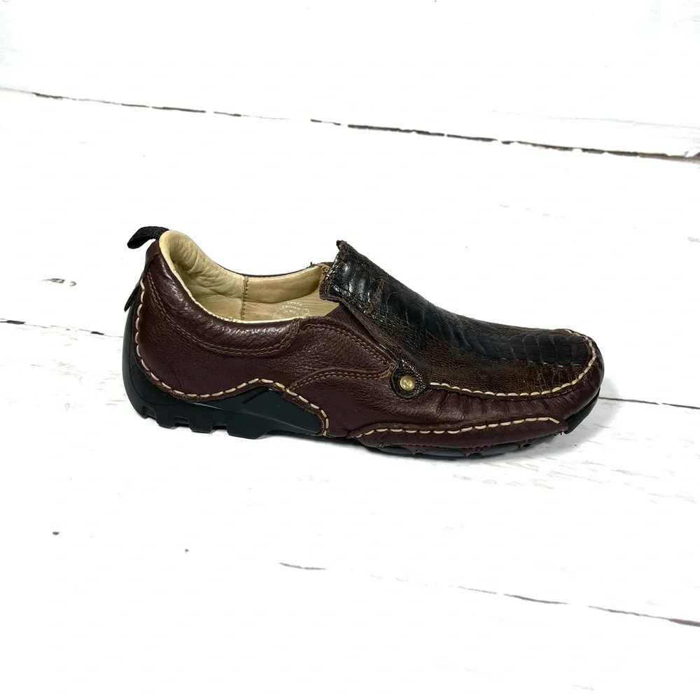 Belvedere Loafers Mens Size 9 Brown Genuine Ostrich Leather Driving Moc.‎